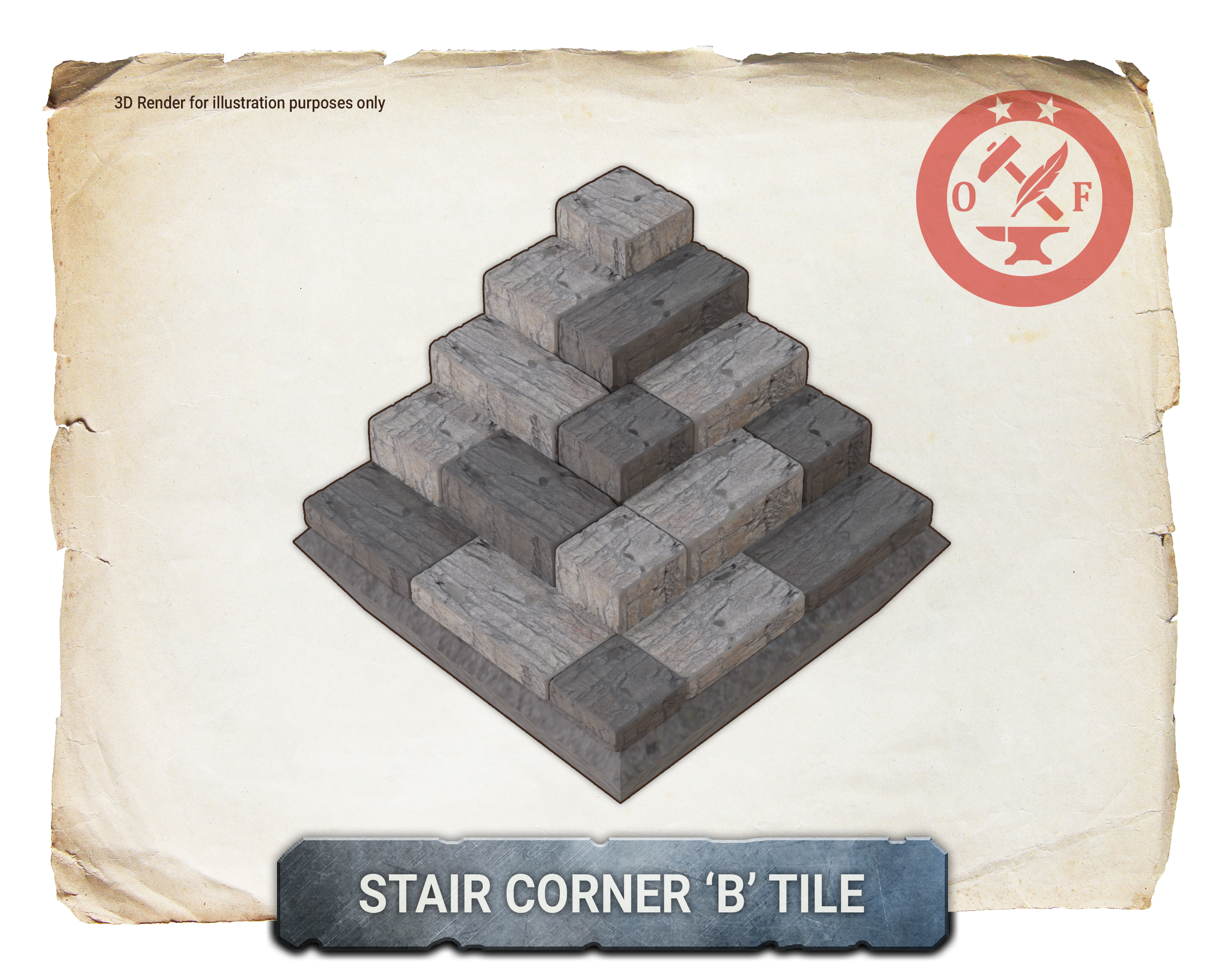 modular staircase tile corner B